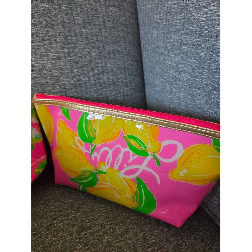 Lilly Pulitzer Estee Lauder Cosmetic Bags Set of 2